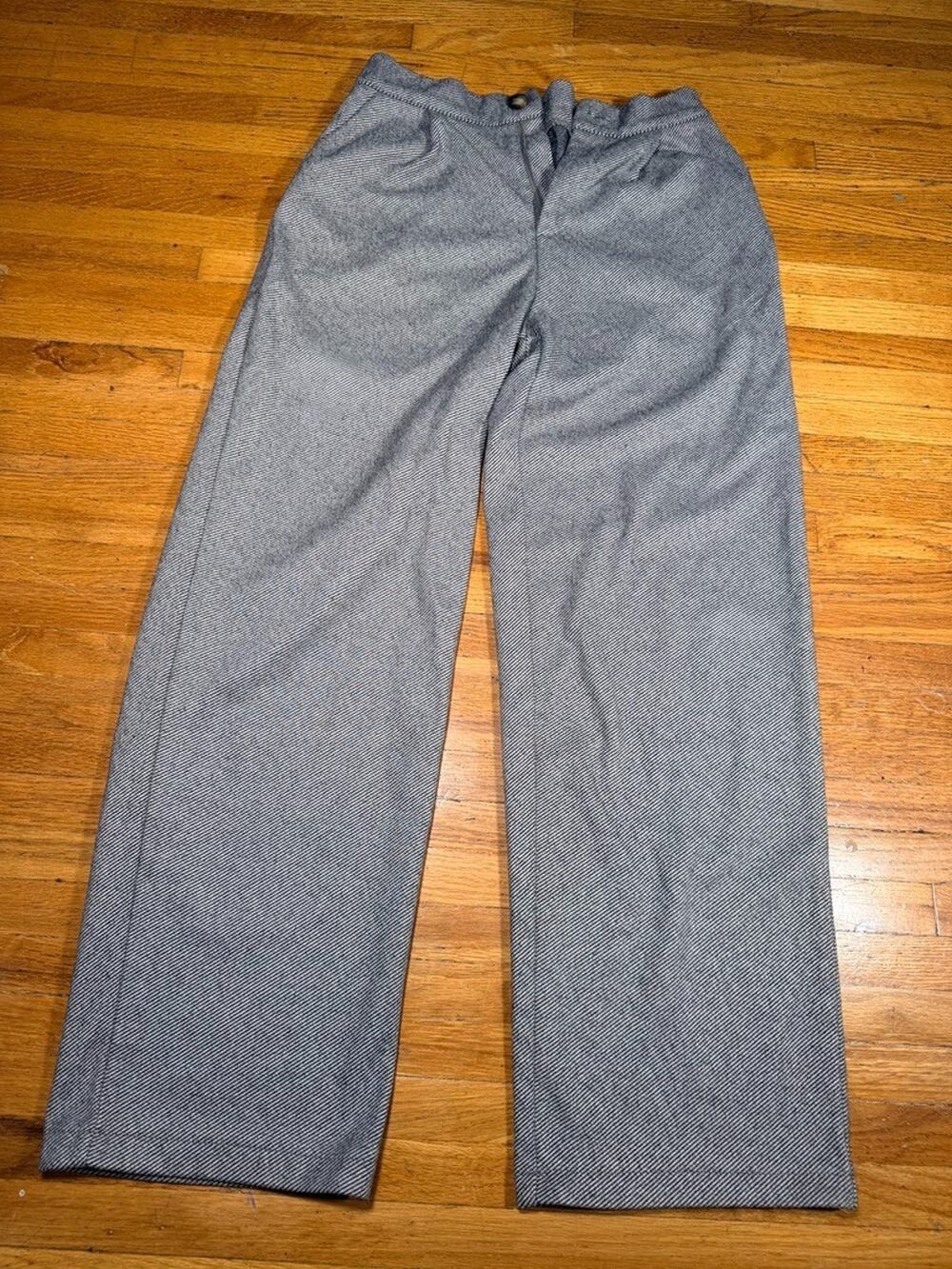 DAZY Women’s M Gray Herringbone Wide Leg Dress Pants High Rise Cropped